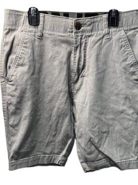 IRON Mens Shorts‎ Gray Size 29 Casual Chino Flat Front
